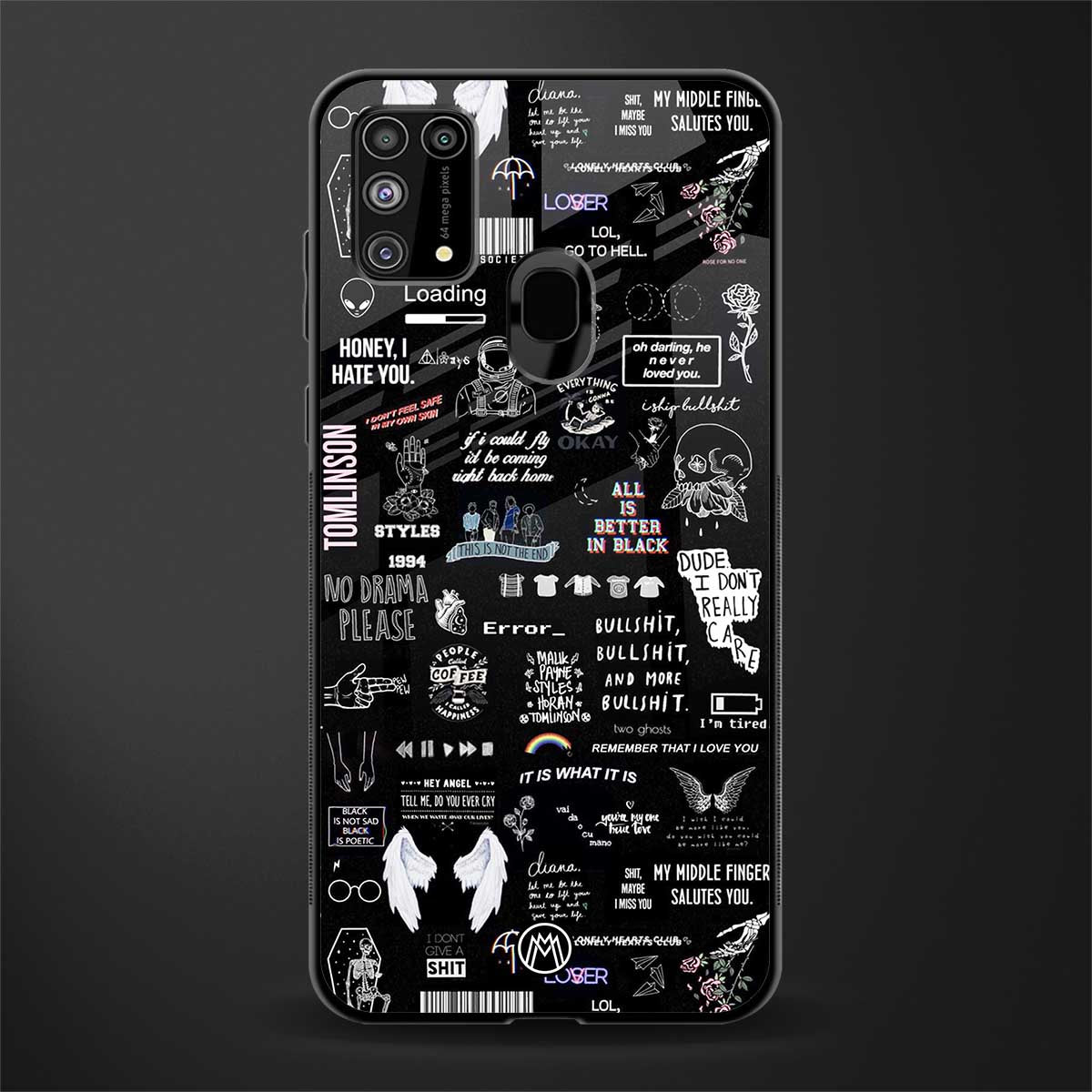 all is better in black glass case for samsung galaxy m31 prime edition image