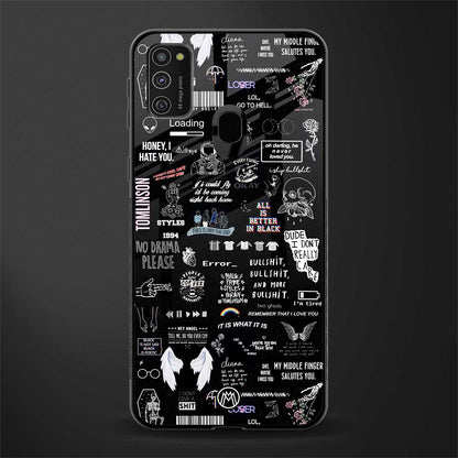 all is better in black glass case for samsung galaxy m21 image