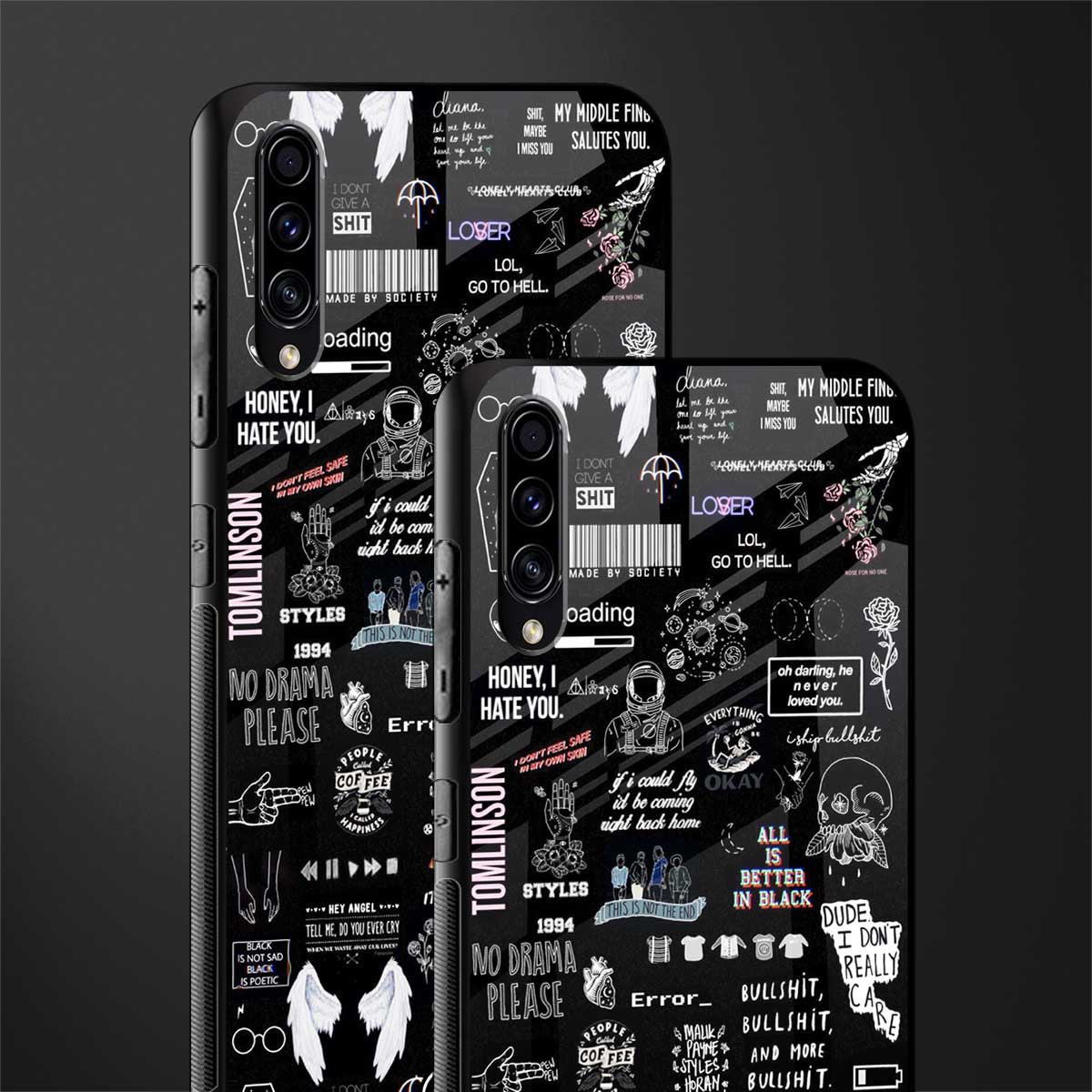 all is better in black glass case for samsung galaxy a50 image-2