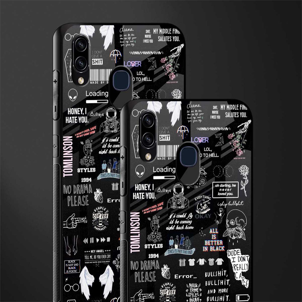 all is better in black glass case for samsung galaxy m10s image-2