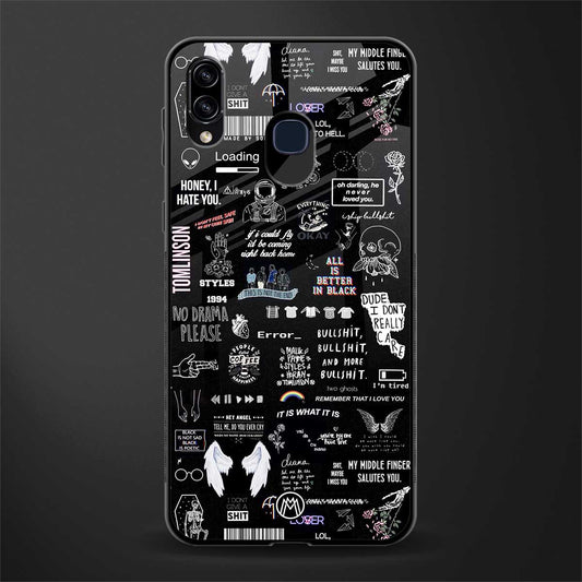 all is better in black glass case for samsung galaxy a30 image