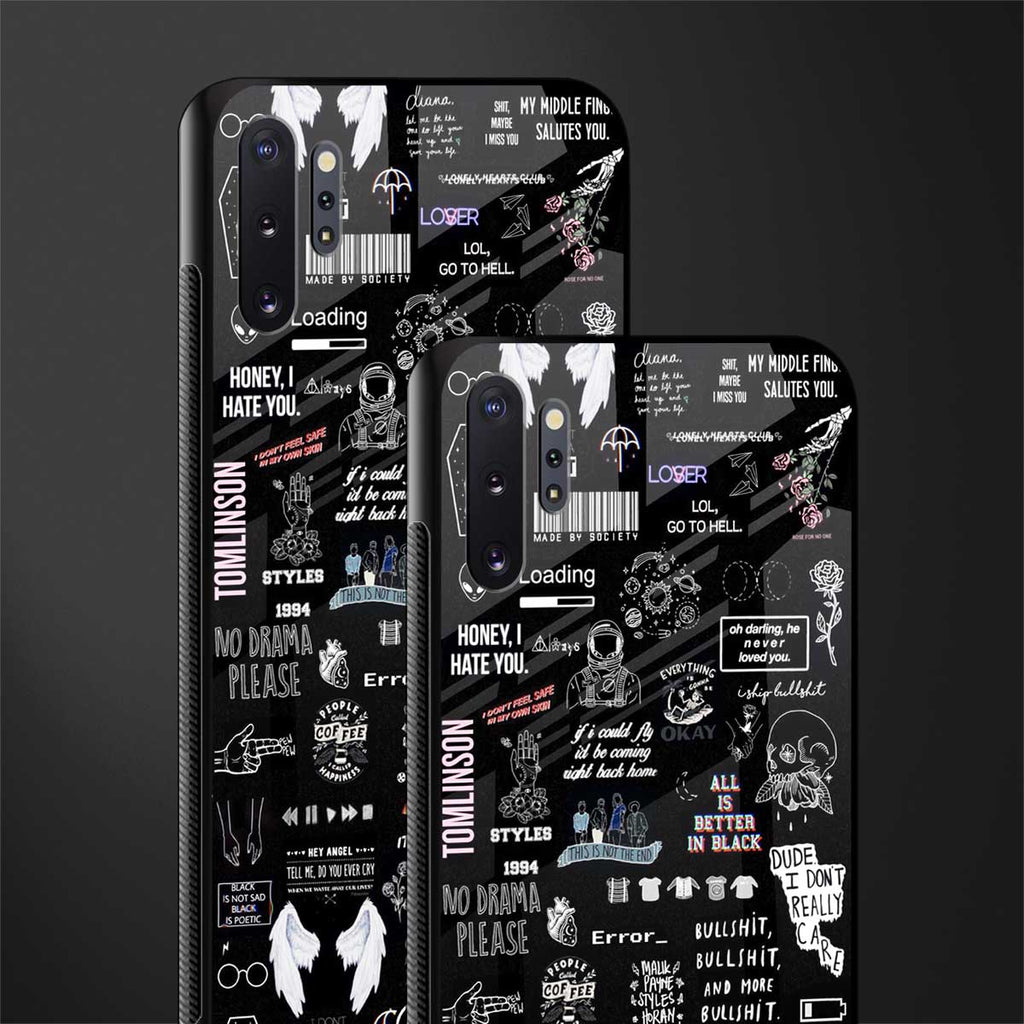 all is better in black glass case for samsung galaxy note 10 plus image-2