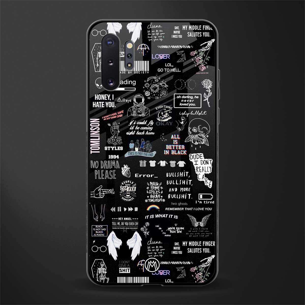all is better in black glass case for samsung galaxy note 10 plus image