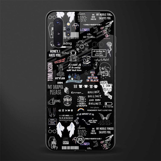 all is better in black glass case for samsung galaxy note 10 plus image