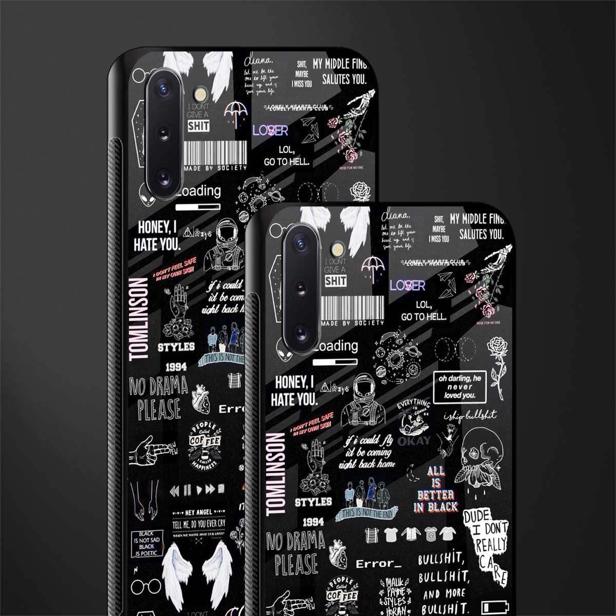 all is better in black glass case for samsung galaxy note 10 image-2