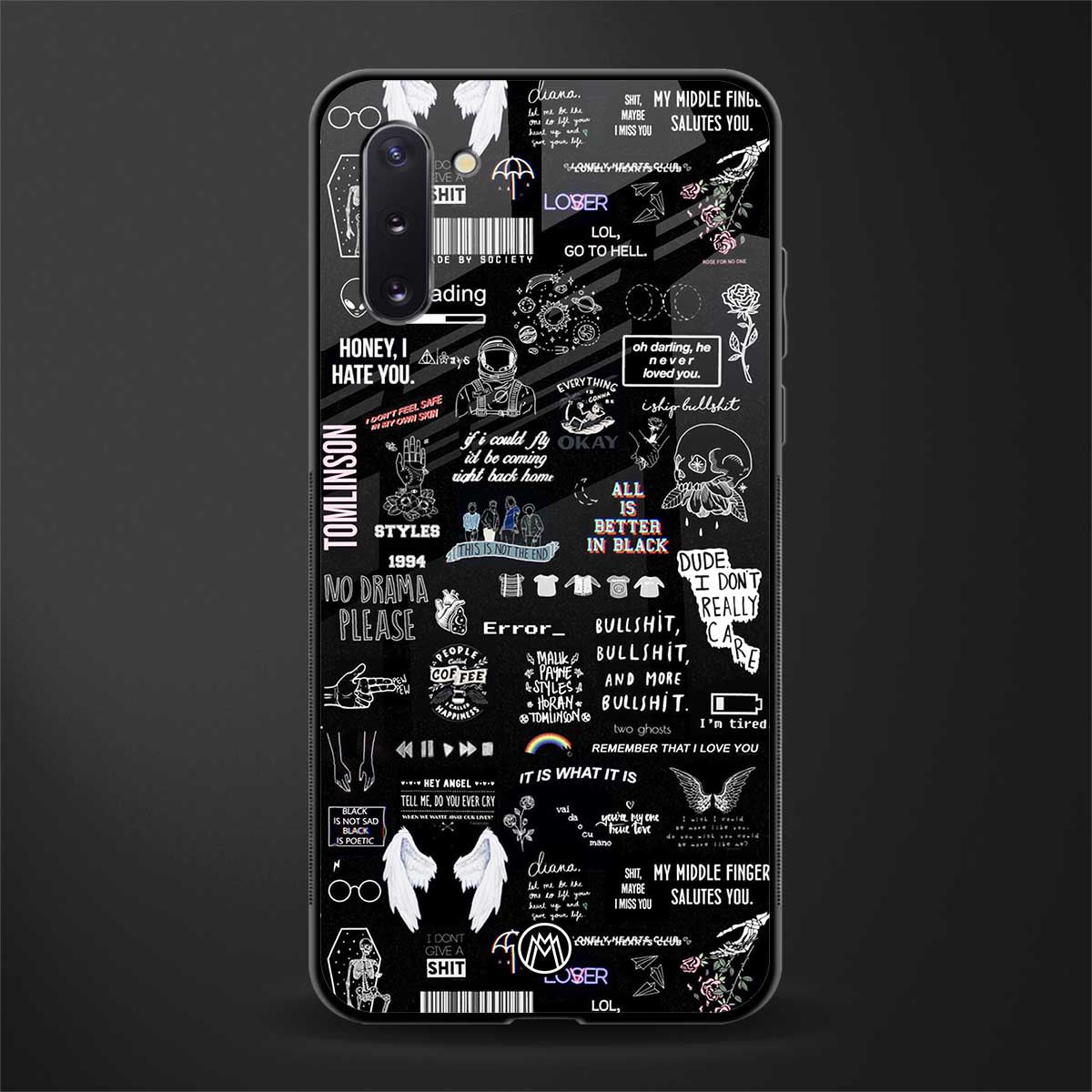 all is better in black glass case for samsung galaxy note 10 image