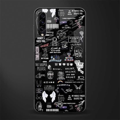 all is better in black glass case for samsung galaxy a70 image