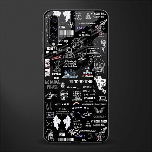 all is better in black glass case for samsung galaxy a70 image