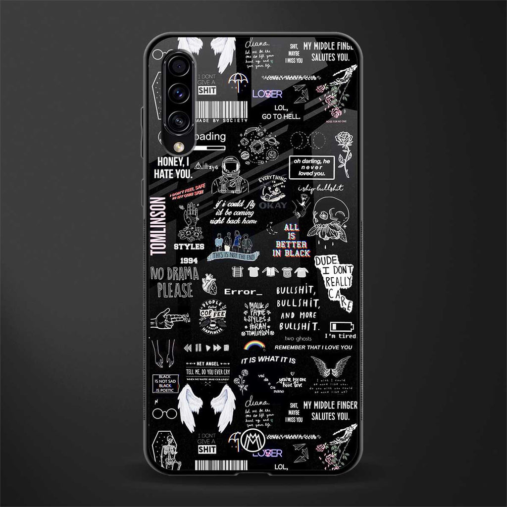 all is better in black glass case for samsung galaxy a70s image