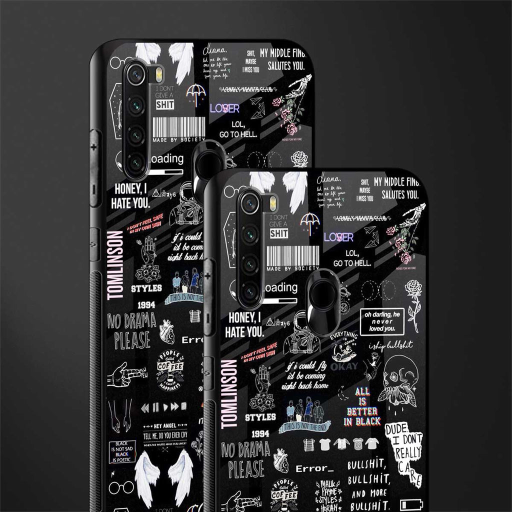all is better in black glass case for redmi note 8 image-2