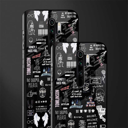 all is better in black glass case for redmi note 8 pro image-2