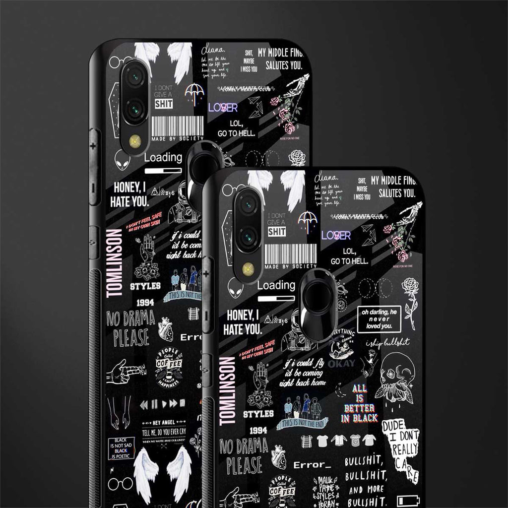 all is better in black glass case for redmi note 7 image-2