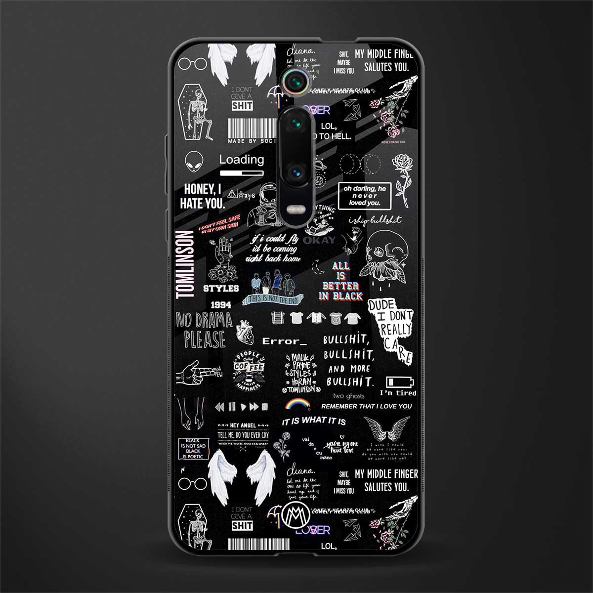 all is better in black glass case for redmi k20 image