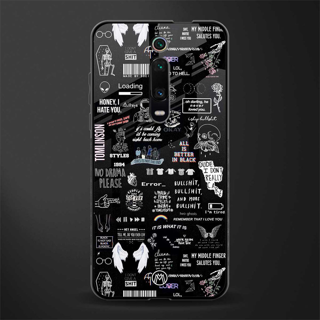 all is better in black glass case for redmi k20 pro image