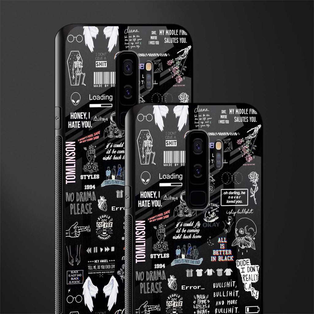 all is better in black glass case for samsung galaxy s9 plus image-2