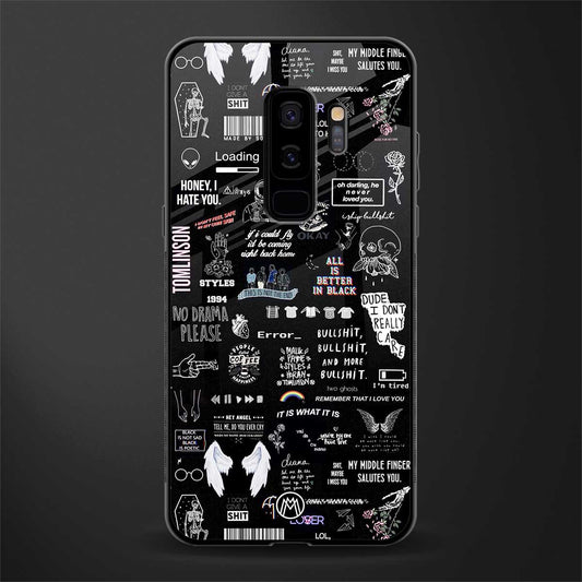 all is better in black glass case for samsung galaxy s9 plus image