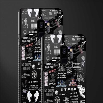 all is better in black glass case for samsung galaxy s9 image-2