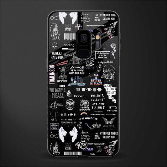 all is better in black glass case for samsung galaxy s9 image