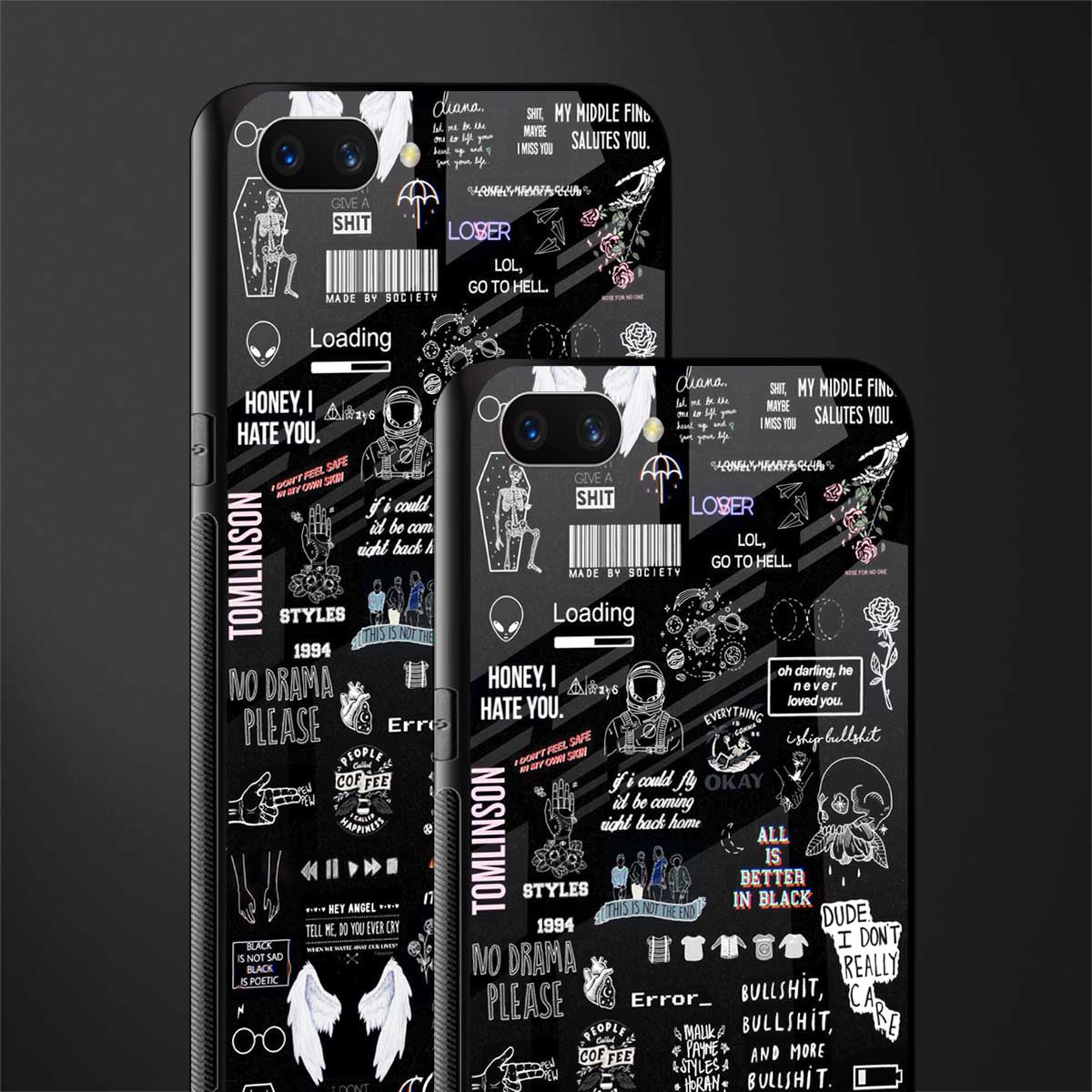 all is better in black glass case for realme c1 image-2