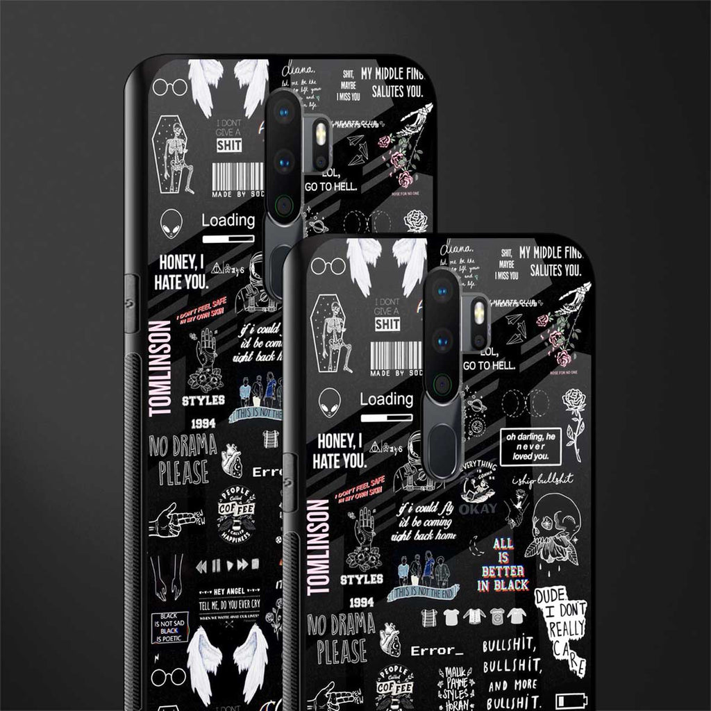 all is better in black glass case for oppo a9 2020 image-2