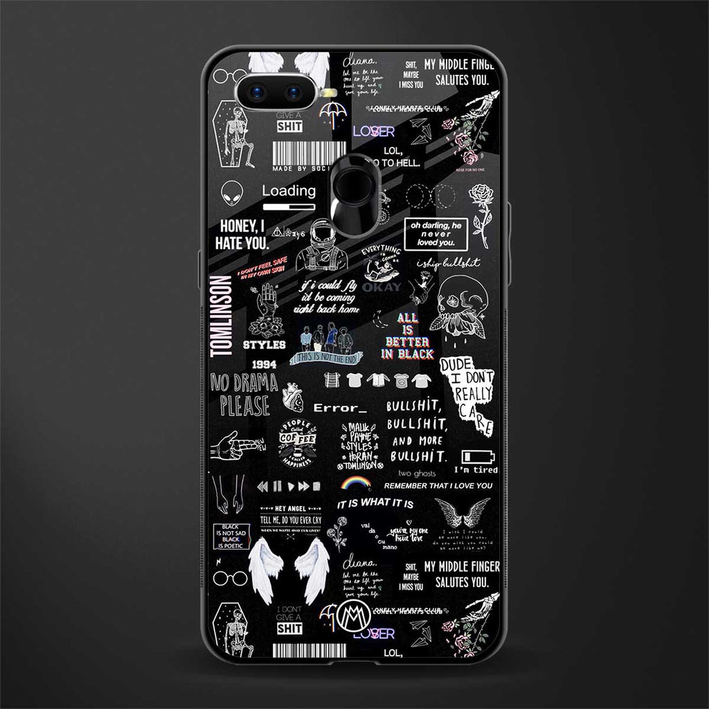 all is better in black glass case for oppo a7 image
