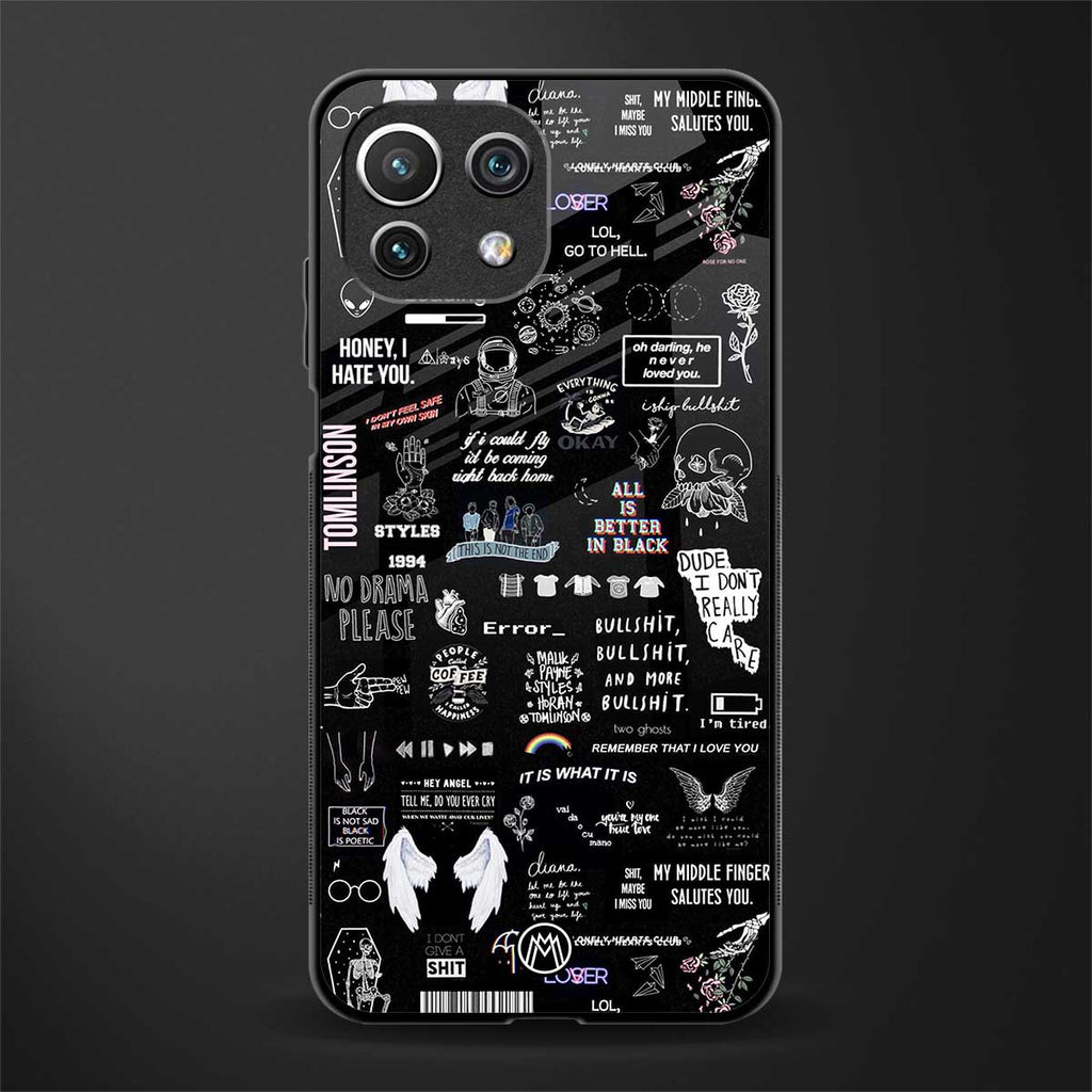 all is better in black glass case for mi 11 lite image