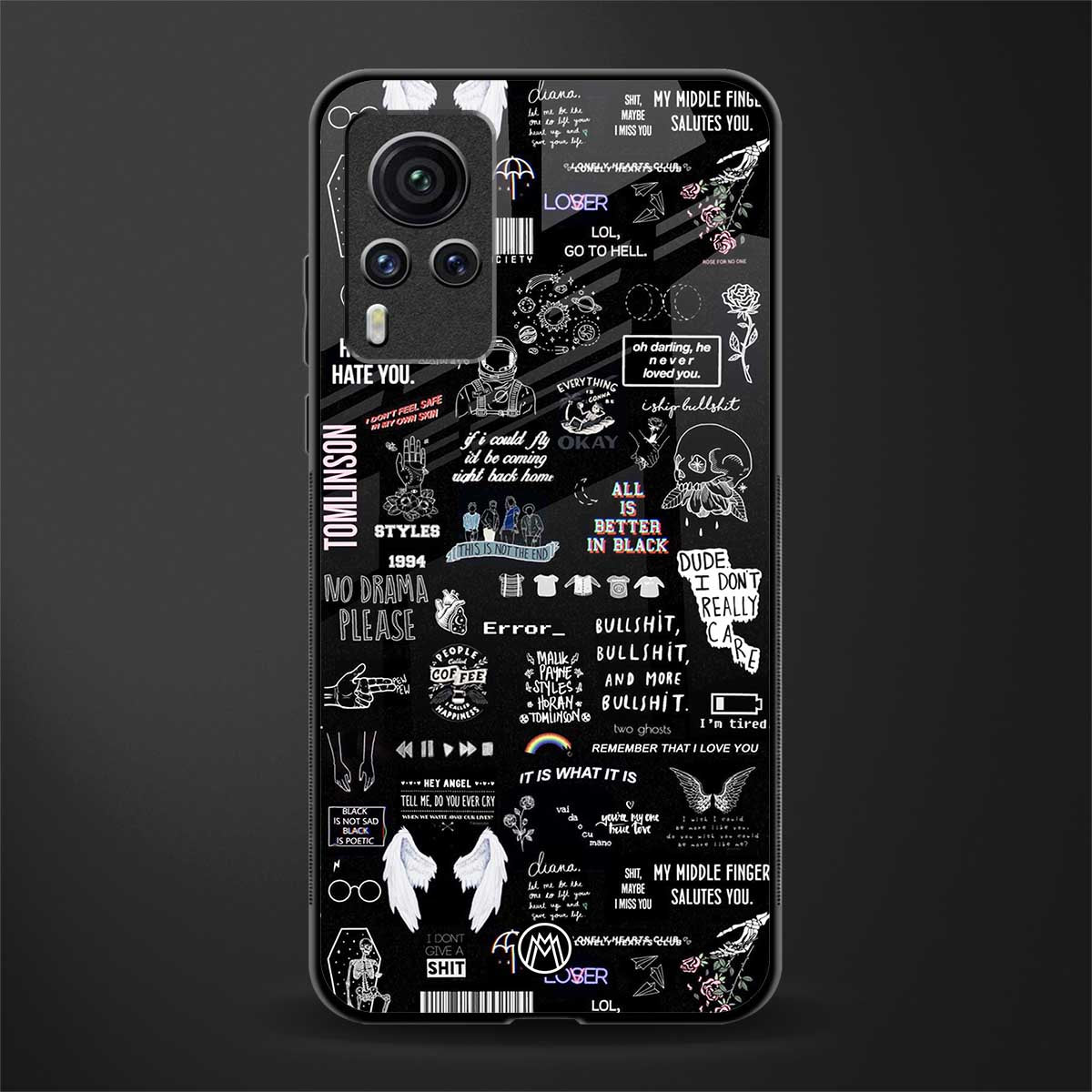 all is better in black glass case for vivo x60 pro image