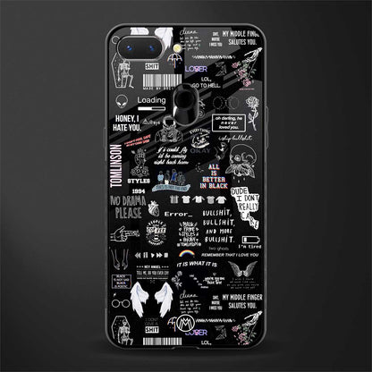 all is better in black glass case for oppo a5 image