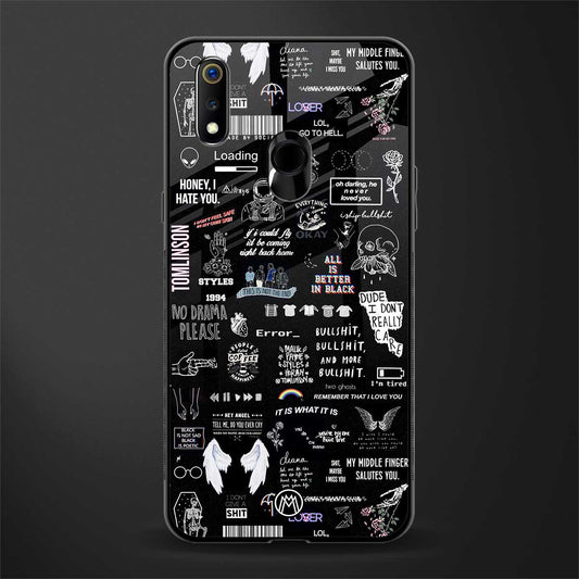 all is better in black glass case for realme 3 pro image