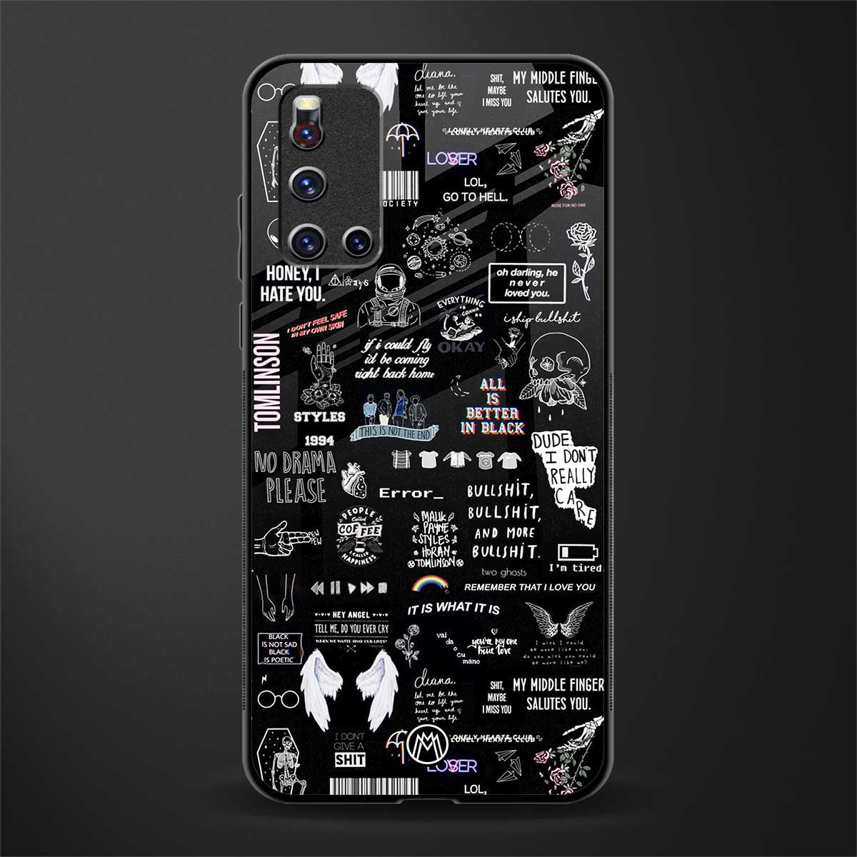 all is better in black glass case for vivo v19 image