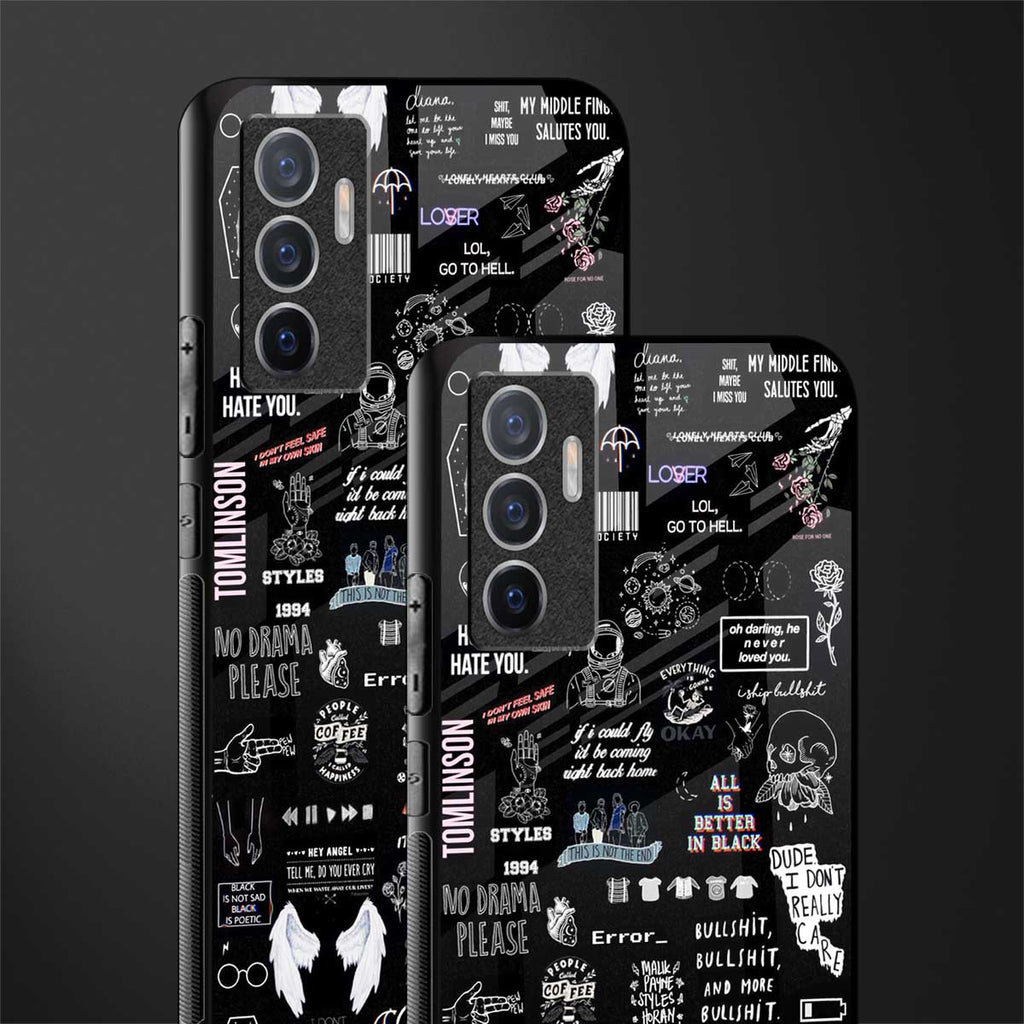 all is better in black glass case for vivo v23e image-2