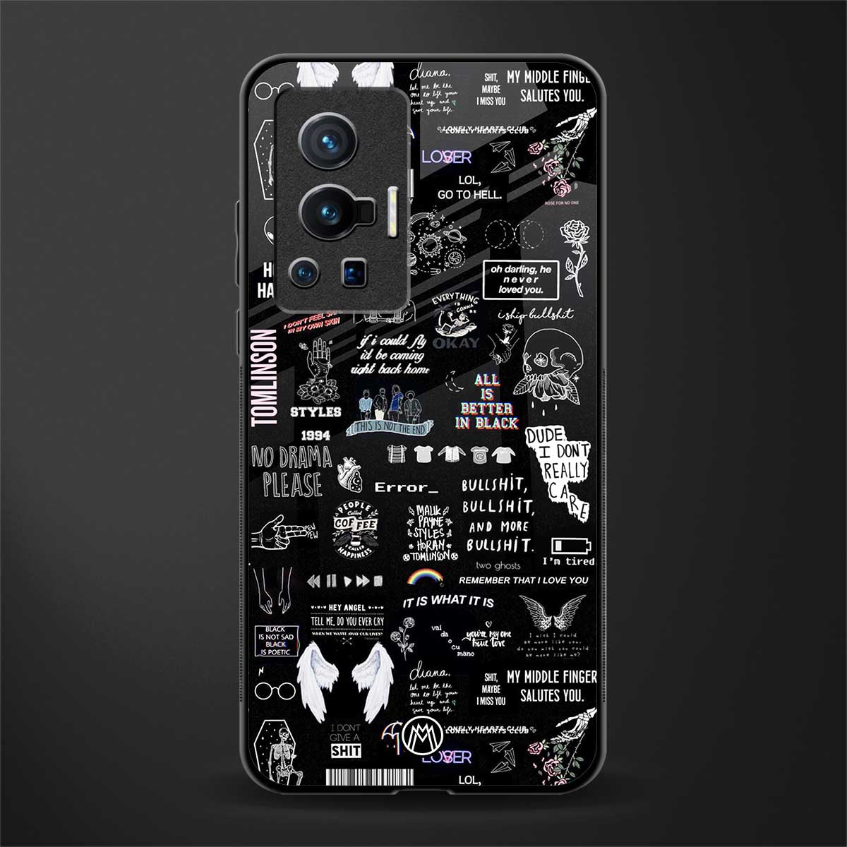 all is better in black glass case for vivo x70 pro image