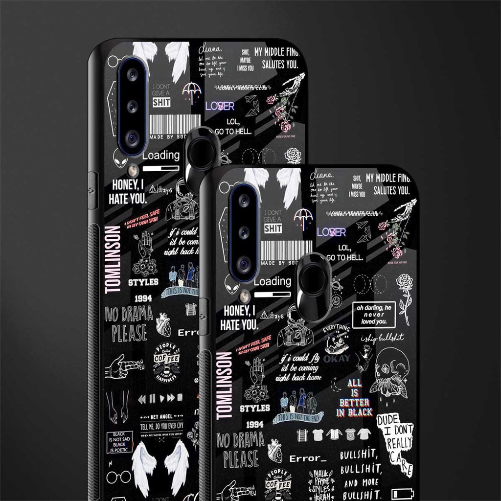 all is better in black glass case for samsung galaxy a20s image-2