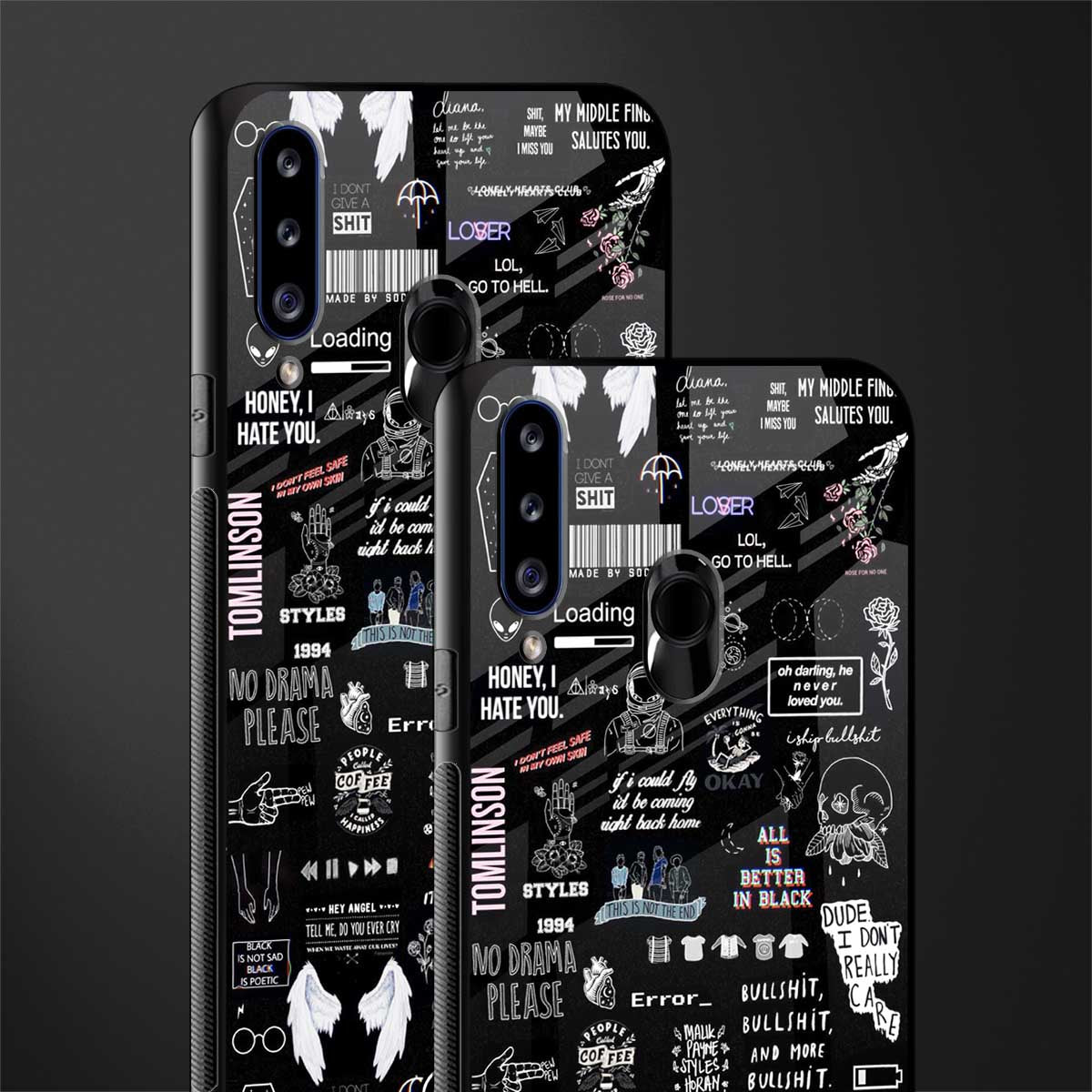all is better in black glass case for samsung galaxy a20s image-2