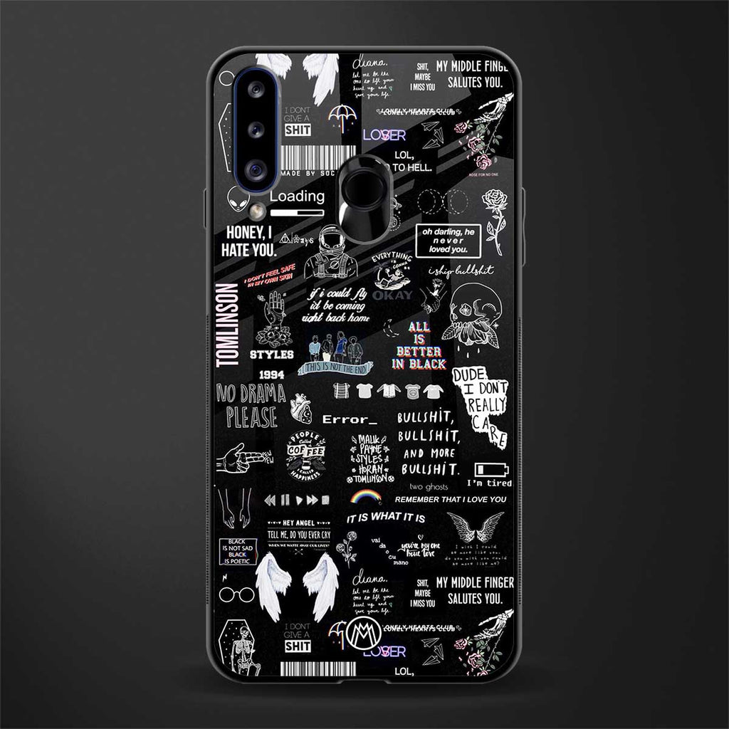 all is better in black glass case for samsung galaxy a20s image