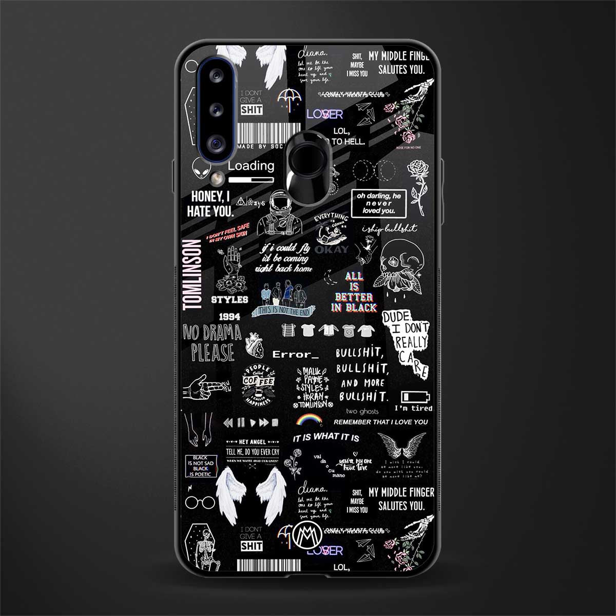 all is better in black glass case for samsung galaxy a20s image