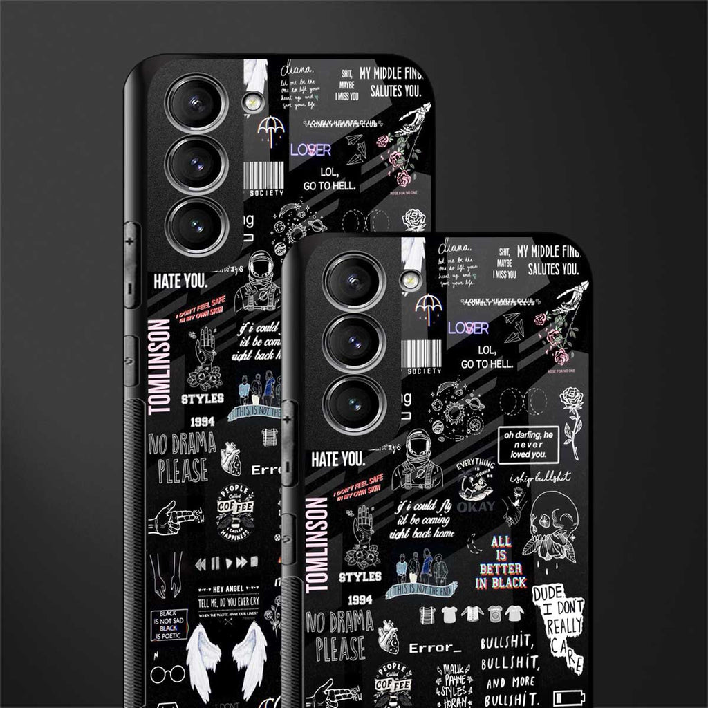 all is better in black glass case for samsung galaxy s21 fe 5g image-2