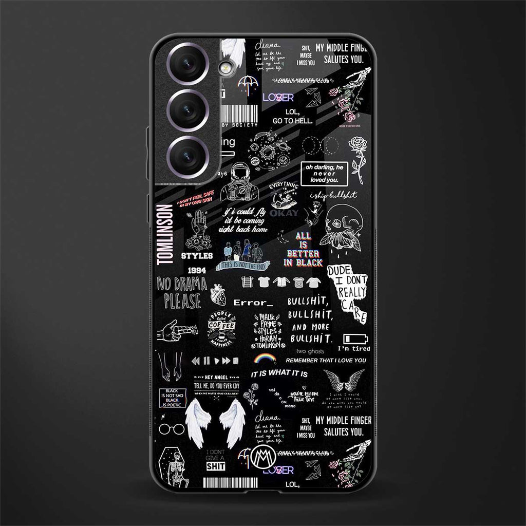 all is better in black glass case for samsung galaxy s21 image