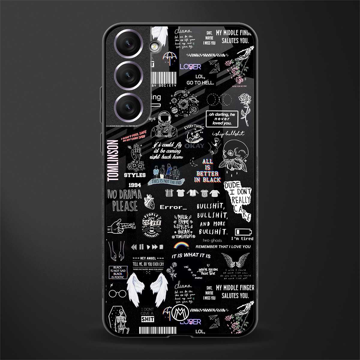 all is better in black glass case for samsung galaxy s21 image