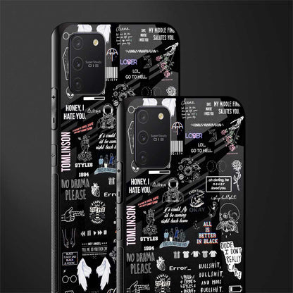 all is better in black glass case for samsung galaxy a91 image-2