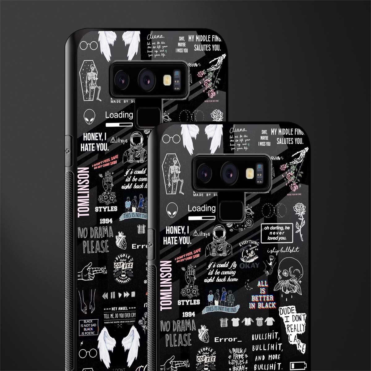 all is better in black glass case for samsung galaxy note 9 image-2
