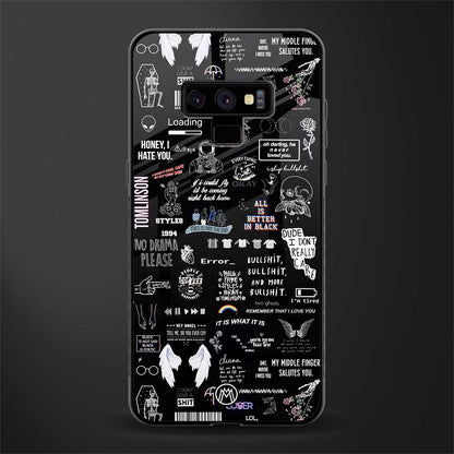 all is better in black glass case for samsung galaxy note 9 image