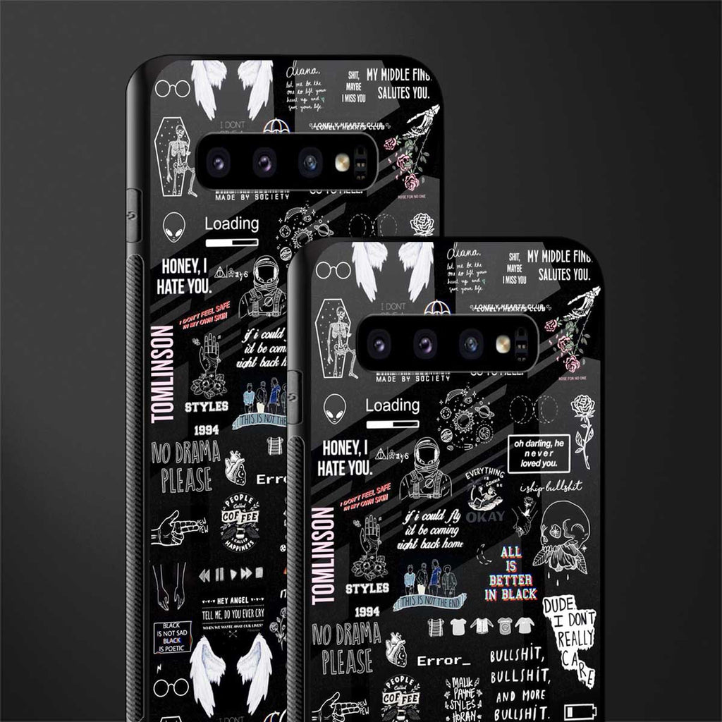 all is better in black glass case for samsung galaxy s10 plus image-2