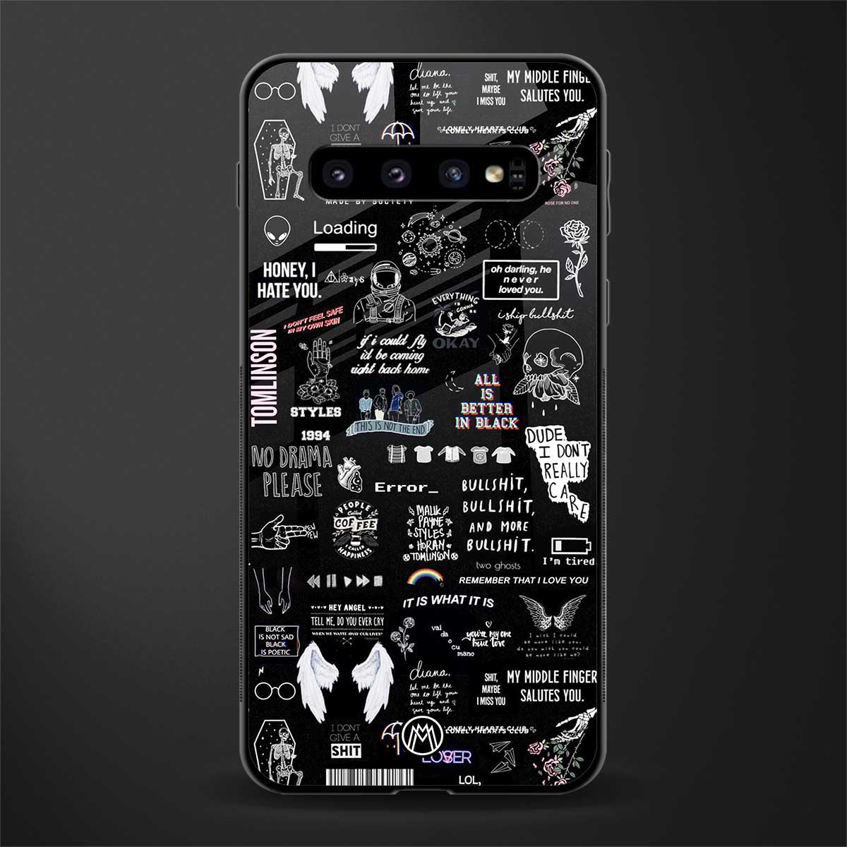 all is better in black glass case for samsung galaxy s10 plus image