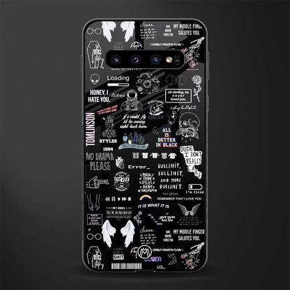 all is better in black glass case for samsung galaxy s10 plus image