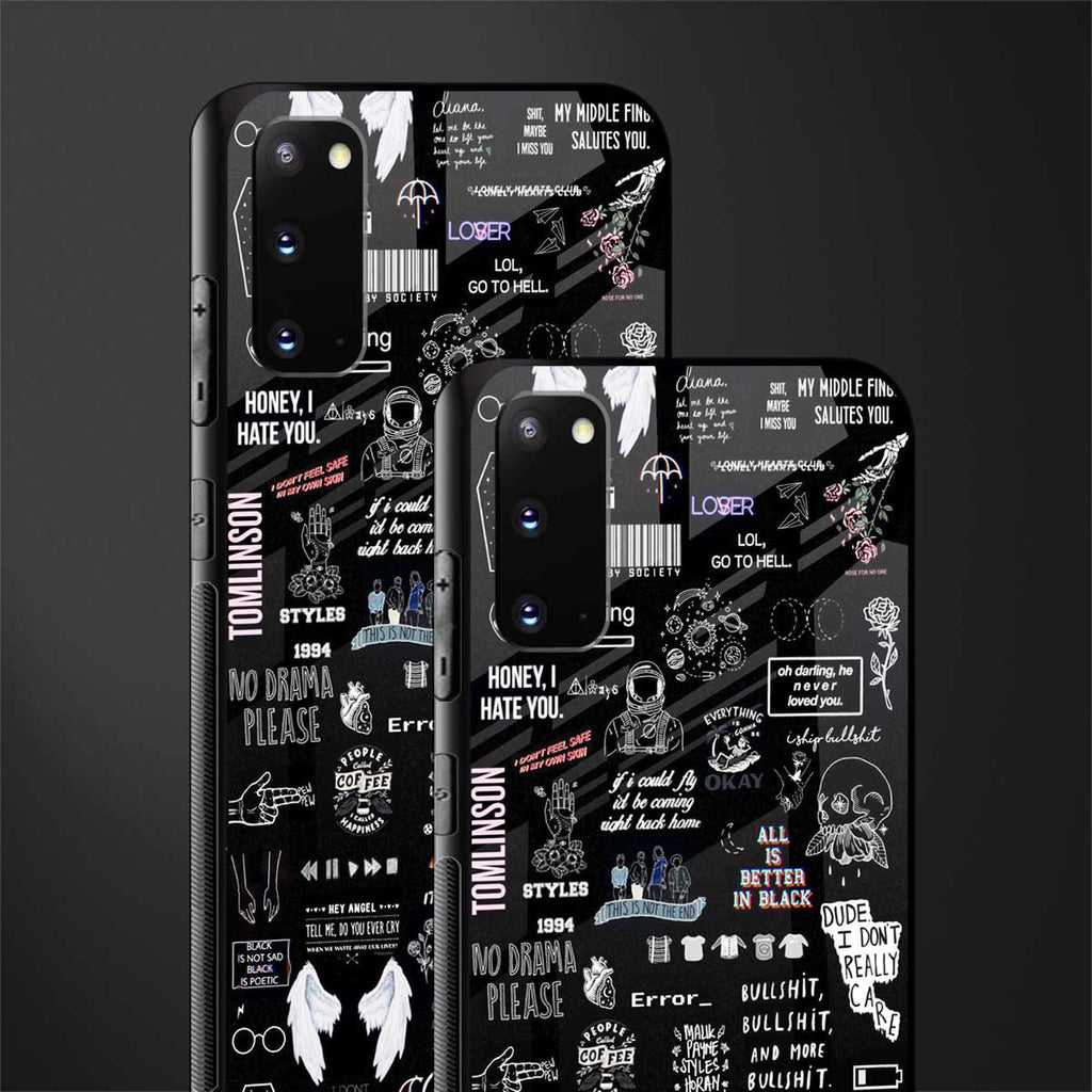 all is better in black glass case for samsung galaxy s20 image-2