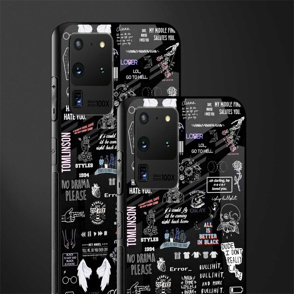 all is better in black glass case for samsung galaxy s20 ultra image-2