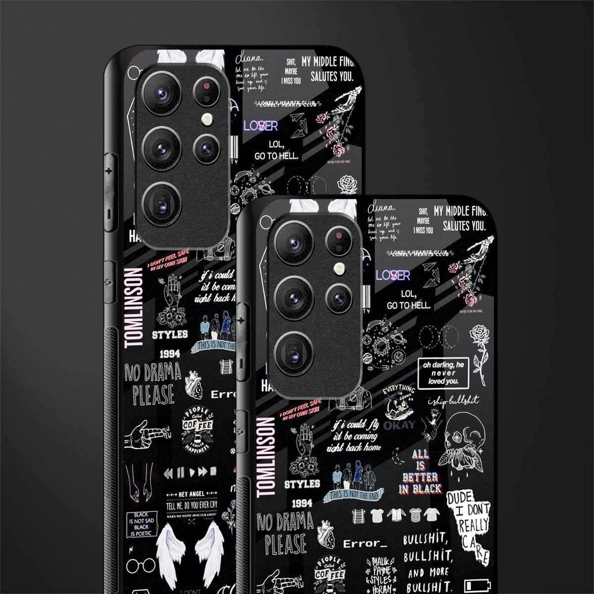 all is better in black glass case for samsung galaxy s21 ultra image-2