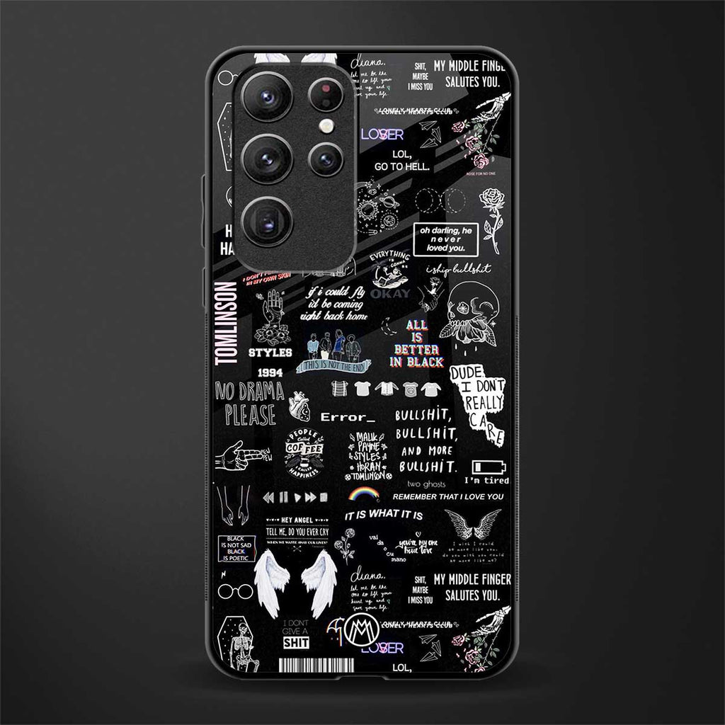 all is better in black glass case for samsung galaxy s22 ultra 5g image