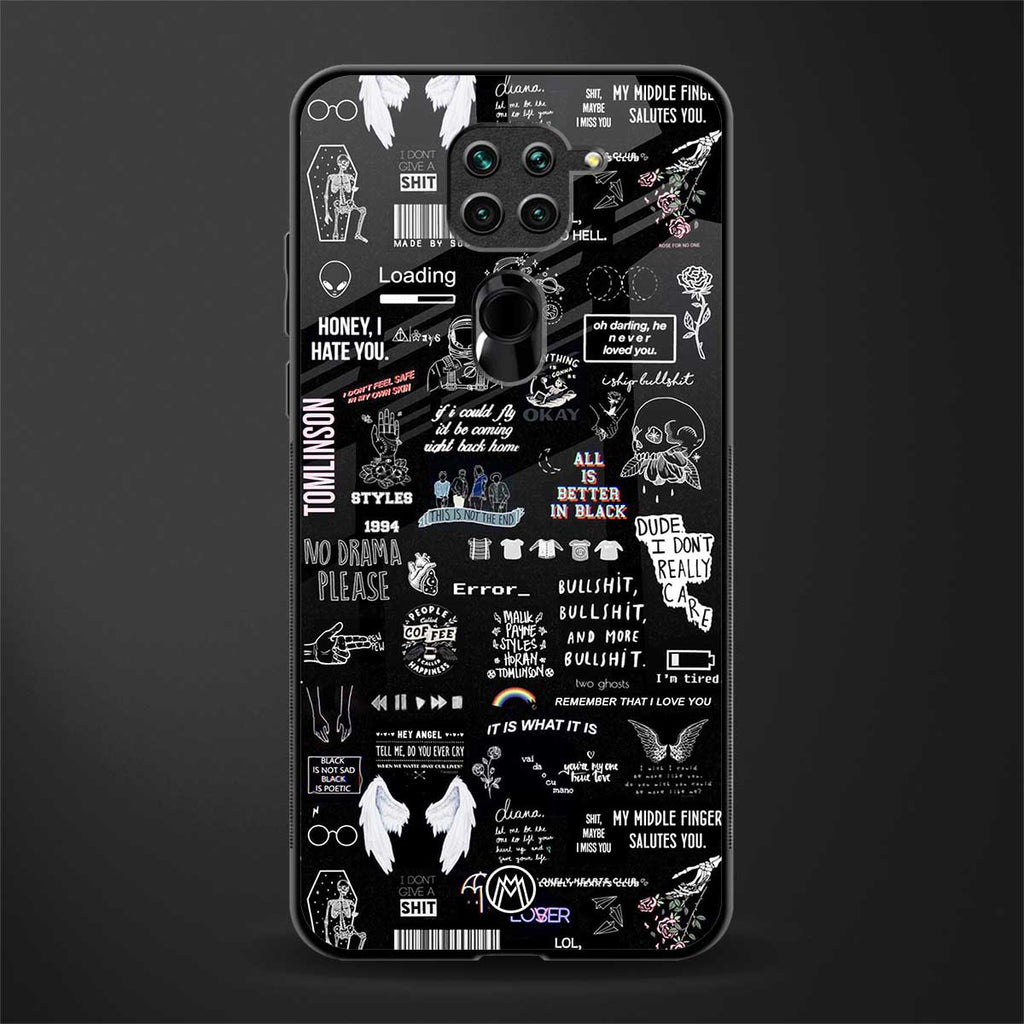 all is better in black glass case for redmi note 9 image